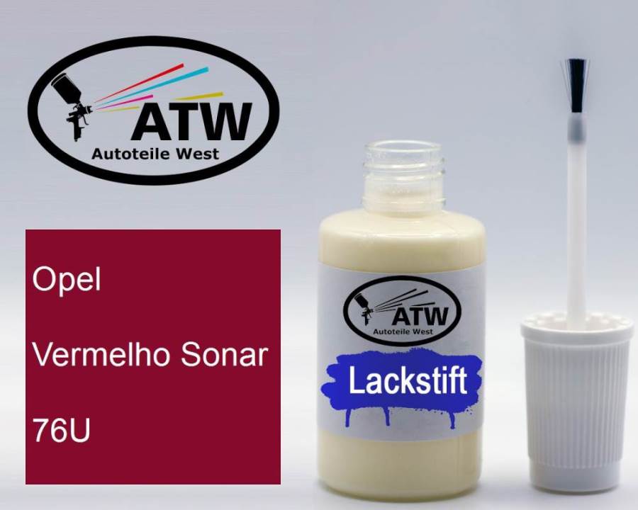 Opel, Vermelho Sonar, 76U: 20ml Lackstift, von ATW Autoteile West.